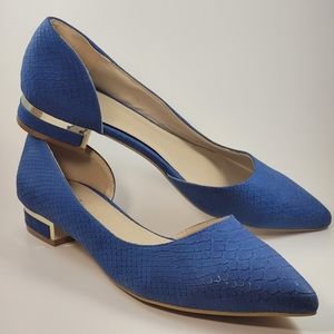 Diba Sky Blue Pointed Toe Slip On Flats 10 M